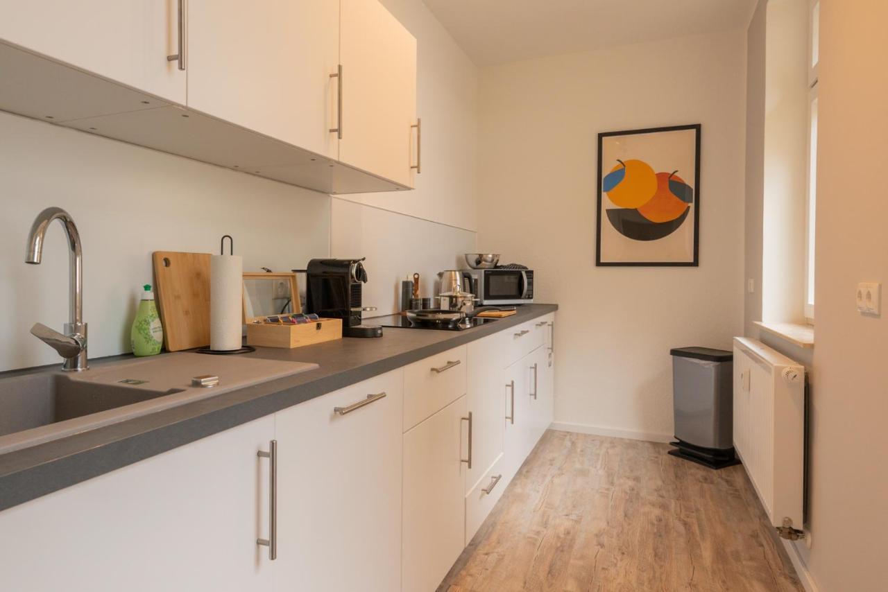 Apartment Maremar - Style Im Zentrum - Luxus Boxspringbett - Kueche - Arbeitsplatz - Highspeed Wlan Gera